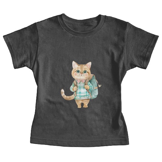 Watercolor Cute School Animals, Back to School Baby Tees