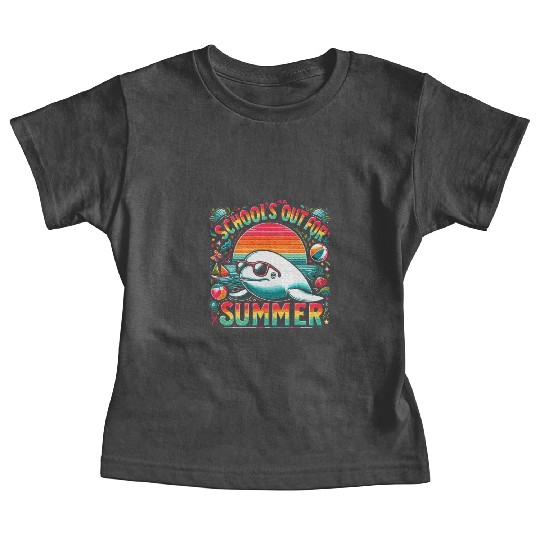 Schools Out For Summer Teacher Beluga Whale Baby Tees