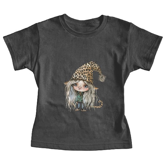 Leopard Print Gnome Clipart Images, Girly Baby Tees