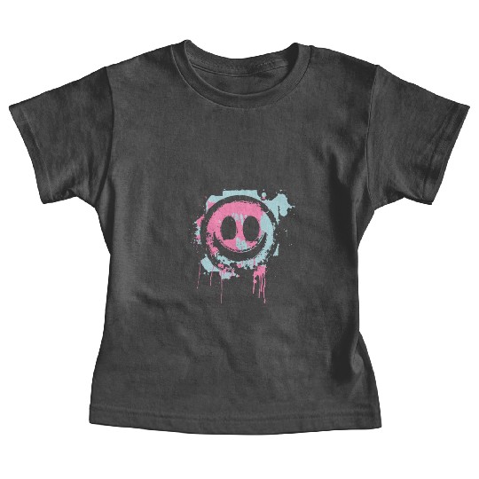 Graffiti Smiley Face - Urban Street Art Baby Tees