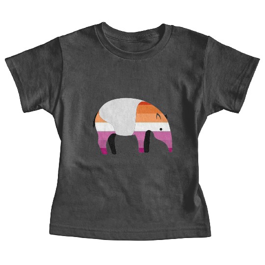 Mountain Tapir with Rainbow Pride Flag Baby Tees