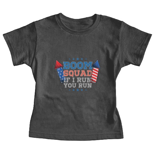 BOOM SQUAD Fireworks Director 4th of July Baby Tees