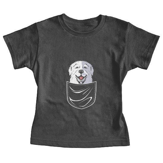 Dog In A Pocket Pet Lover Cute Great Pyrenees Baby Tees