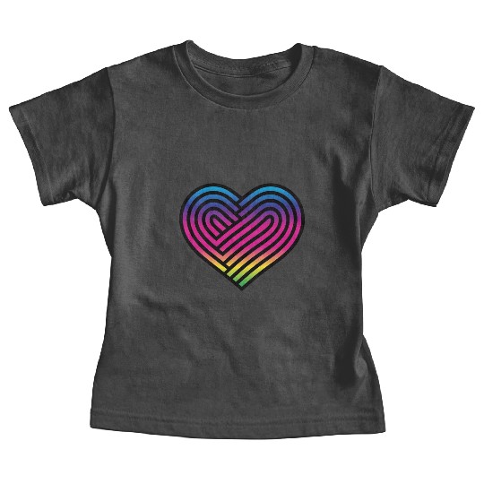 Rainbow Heart Homosexuality LGBT Love Baby Tees