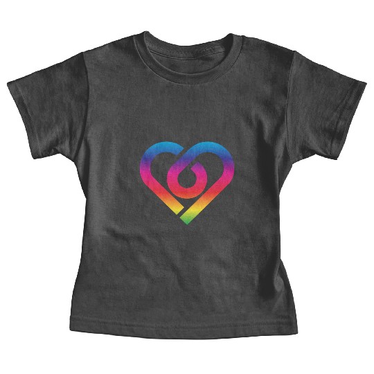Rainbow Heart Homosexuality LGBT Love Baby Tees