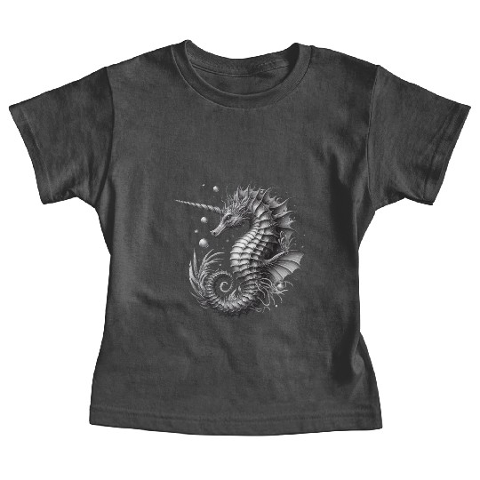 Unicorn Seahorse Fantasy Creature Baby Tees