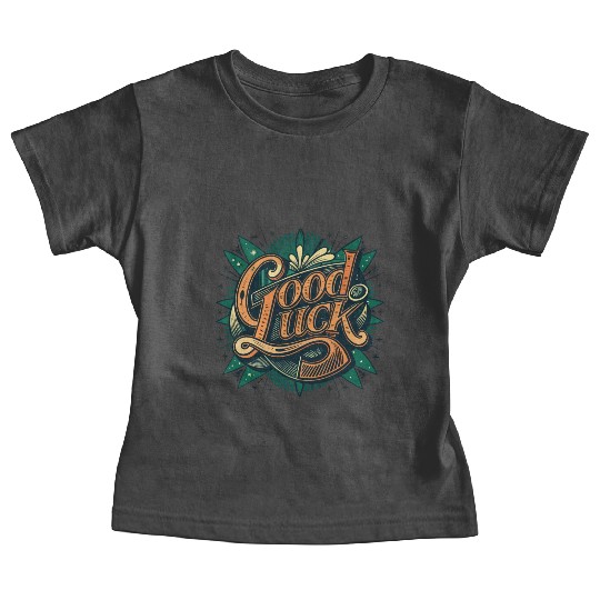 Orange and Green Good luck Graphic Baby Tees