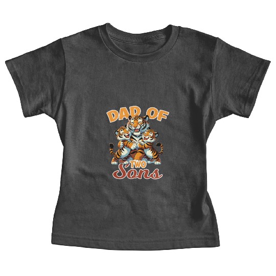Strong Tiger with Tiger Kid for a Dad Baby Tees