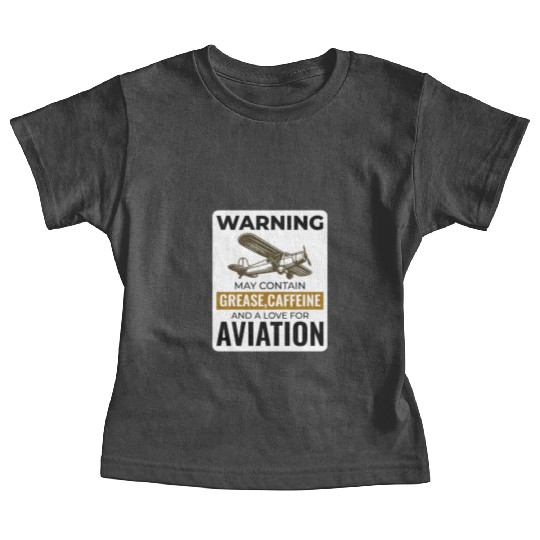 Aircraft Mechanic Aviation Technician Coffee Funny Baby Tees