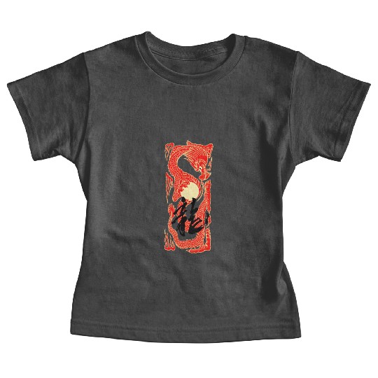 Japanese Dragon Sunset Tattoo Baby Tees