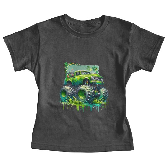 Monster Truck Shamrock Baby Tees