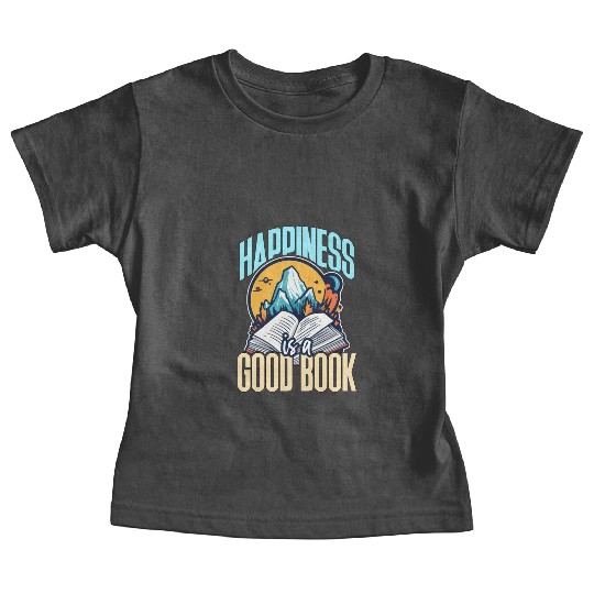 Literature Teacher Happiness Is A Good Book Reader Baby Tees