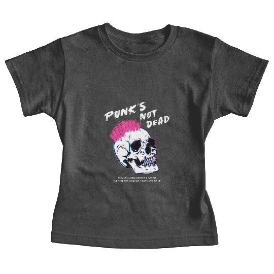 Punks Not Dead - Skull Punk Rock Music - Old Baby Tees