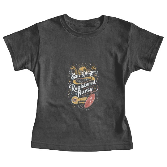 San Diego Registered Nurse Skyline Graphic Art Baby Tees