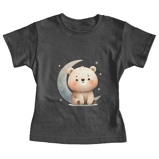 Little bear on the moon Baby Tees