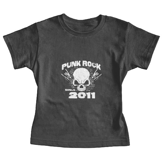 13th Birthday - Punk Rock Since 2011 Skull Rock Baby Tees