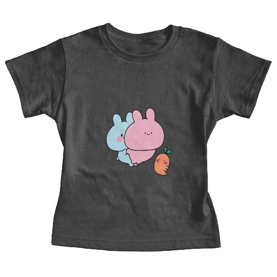 Pink And Blue Happy Family Baby Tees