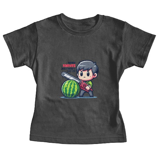 Cutting Watermelon - Melon Chainsaw Baby Tees