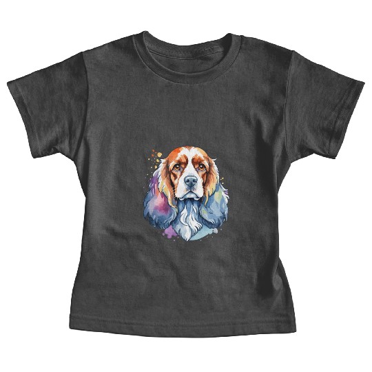 American Cocker Spaniel Watercolor Baby Tees