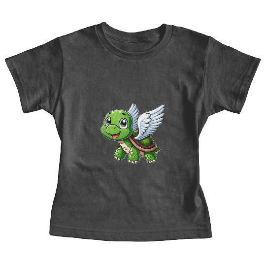 Turtle Angel Wings Halo Farm Farmer Baby Tees