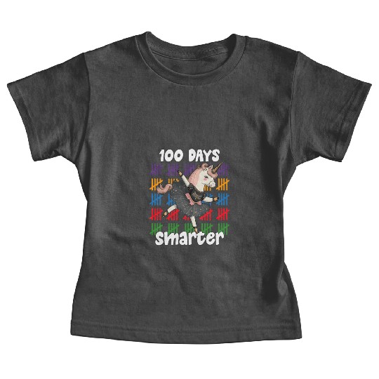 100 Days Of School Ballet Unicorn 100 Days Baby Tees