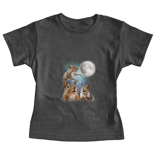 Funny Squirrel Moon Space! Nerd, Geed, Science Baby Tees
