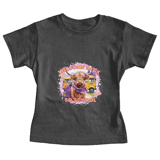 Highland Cow Back to School Baby Tees