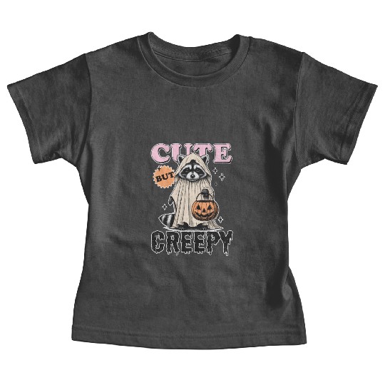 Funny Halloween Raccoon Cute But Creepy Boo Trash Baby Tees