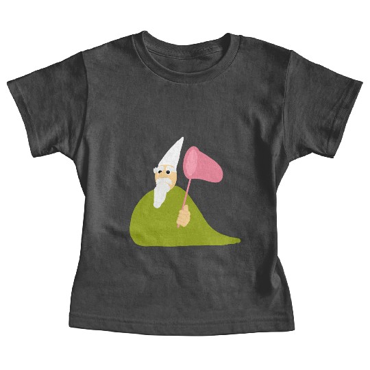 Crawly Gnome Tiny Green Wizard, Funny Green Gnome Baby Tees