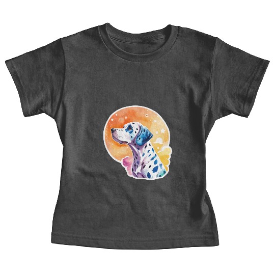 Dalmatian Dog Watercolor Baby Tees