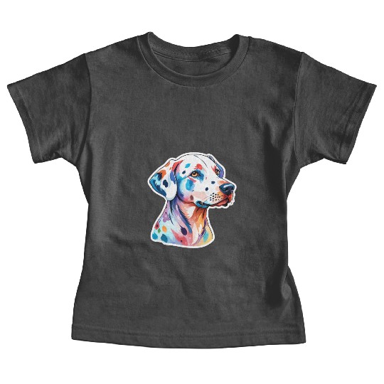 Dalmatian Dog Watercolor Baby Tees