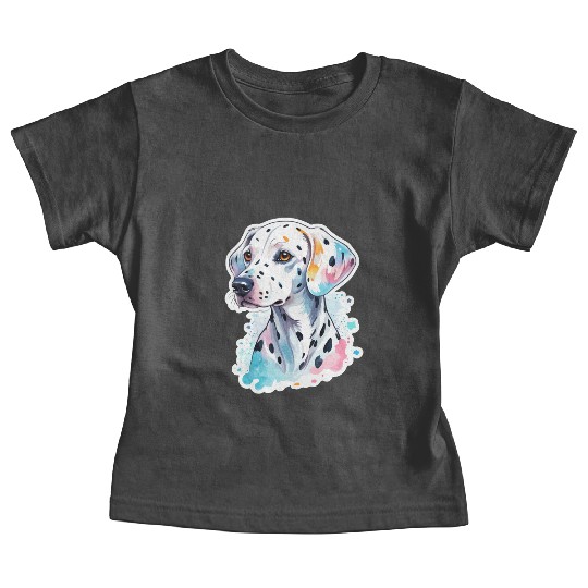 Dalmatian Dog Watercolor Baby Tees