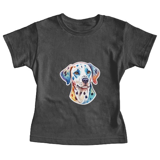 Dalmatian Dog Watercolor Baby Tees