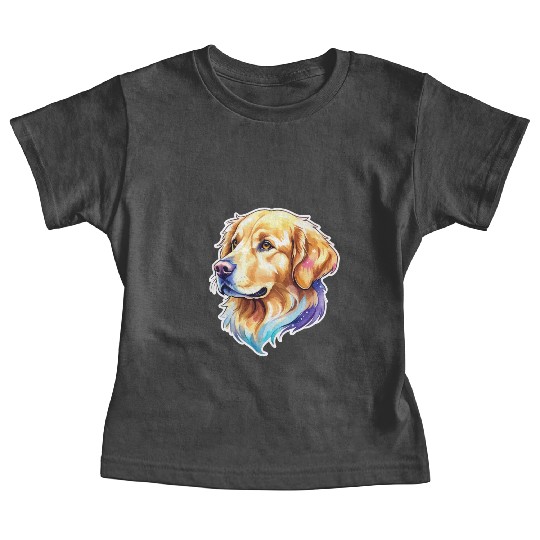 Golden Retriever Watercolor Baby Tees