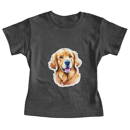 Golden Retriever Watercolor Baby Tees