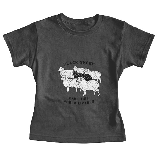 Black sheep make this world livable Baby Tees