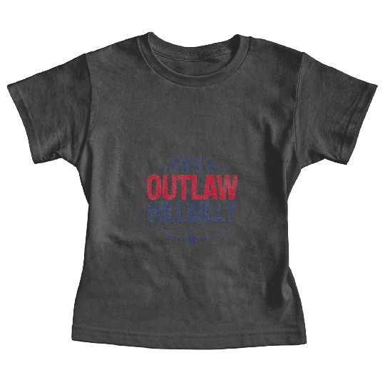 Trump Vance 2024 Outlaw Hillbilly US Flag Baby Tees