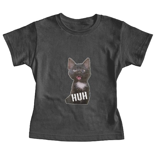 Funny Cross Eyed Cat Meme Huh Funny Cat Baby Tees