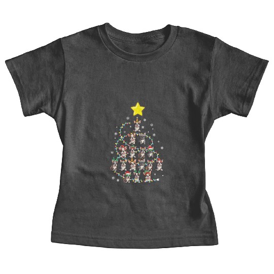 French Bulldog Christmas Tree Dog Santa Xmas Frenc Baby Tees