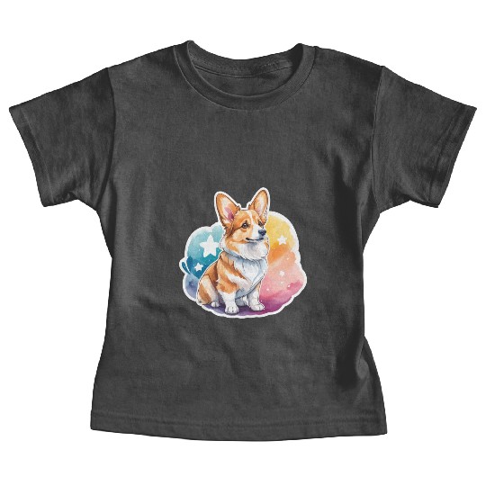 Pembroke Welsh Corgi Watercolor Baby Tees
