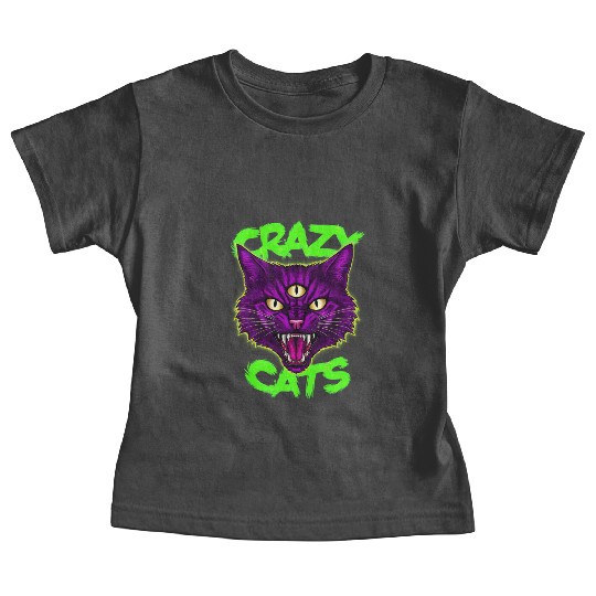 CRAZY CAT Baby Tees