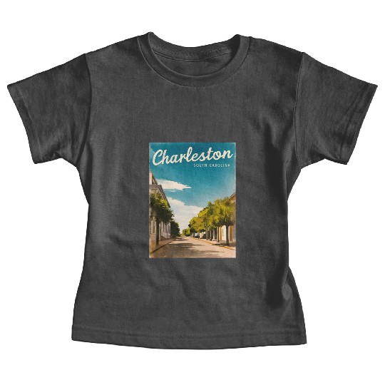 Vintage Travel Charleston South Carolina Retro Baby Tees