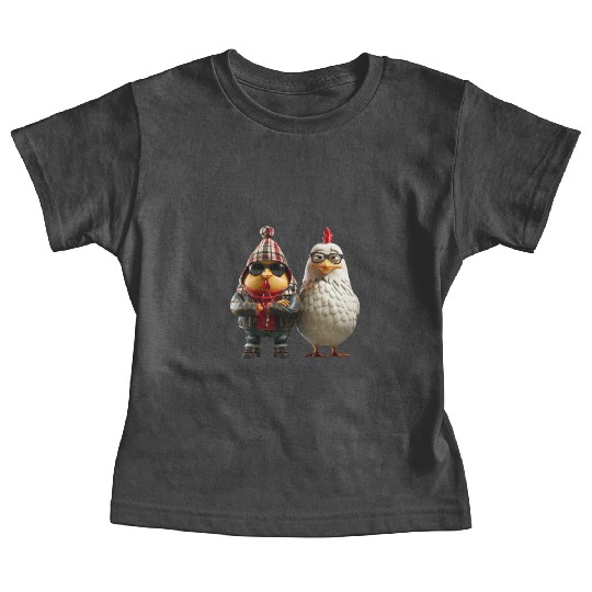 Hip chickens in cool streetwear Baby Tees