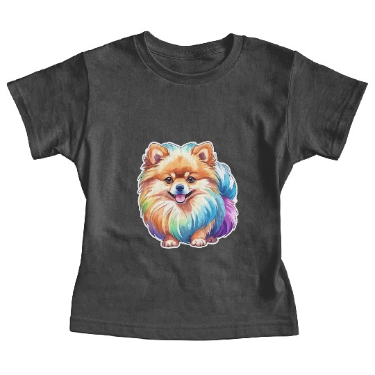 Pomeranian Watercolor Baby Tees