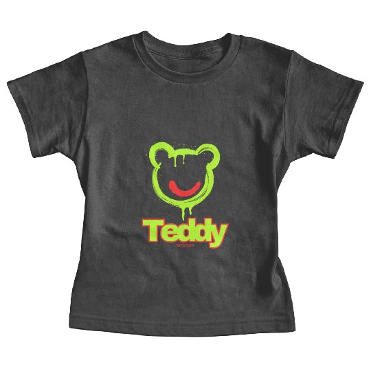 Neon Drip Teddy Bear Illustration Baby Tees