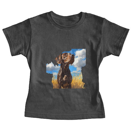 German Shorthaired Pointer Watercolor Picture Baby Tees