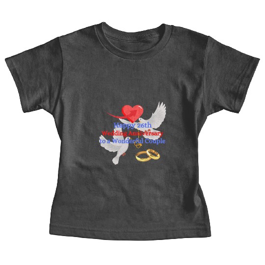 wedding Anniversary 26th Baby Tees