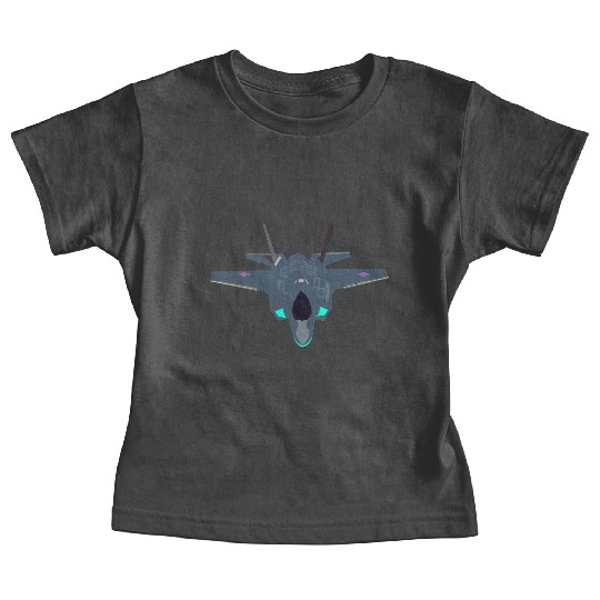 Stealthy F-35 Fighter Jet Design Baby Tees