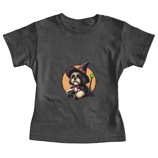 Shih Tzu dog as Wizard and loves Gaming Baby Tees