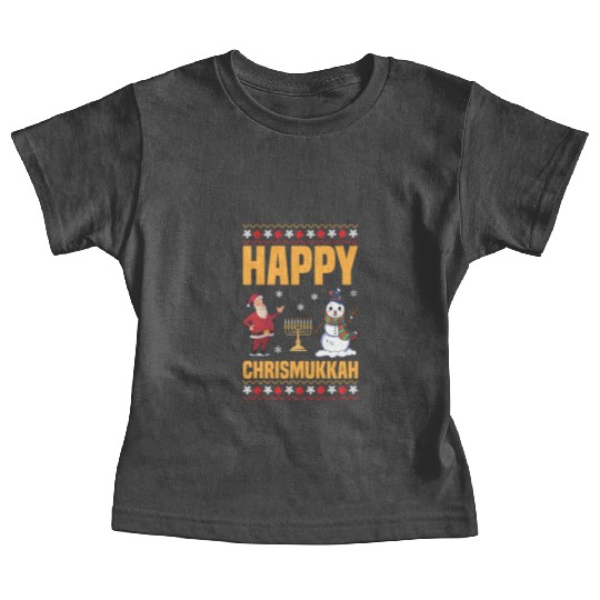 Happy Chrismukkah Funny Hanukkah Christmas Santa Baby Tees